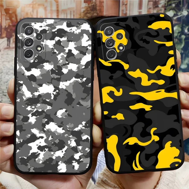 Camouflage Pattern Camo Military Phone Case Funda For Samsung S30 S22 S21 S20 S9 S10 S8 S7 S6 Pro Plus Edge Ultra Fe