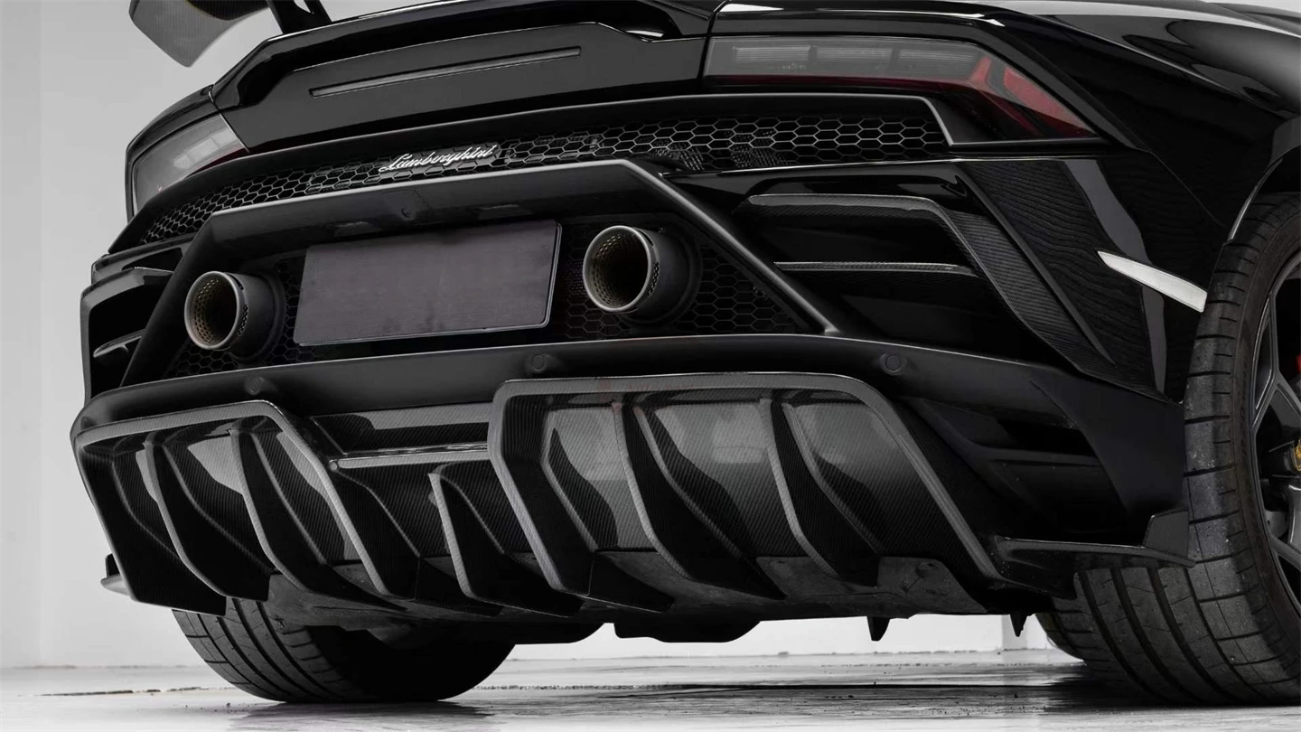 

High-quality PK Style Dry Carbon Fiber Rear Diffuser Rear Lip Rear Bumper Lip for Lamborghini Huracan EVO/RWD