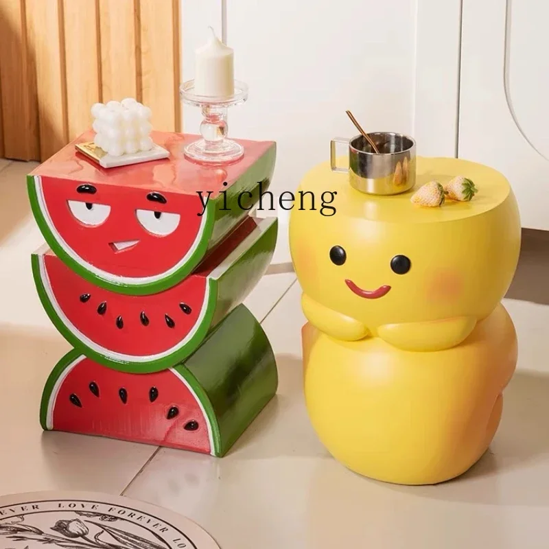 

watermelon low stool shoe change stool living room bedroom creative home small coffee table decoration ornament housewarming