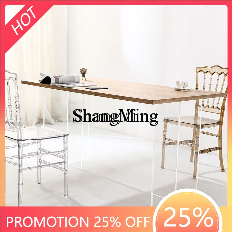 

FG suspended dining table light luxury modern simple household small apartment dining table wooden large board table