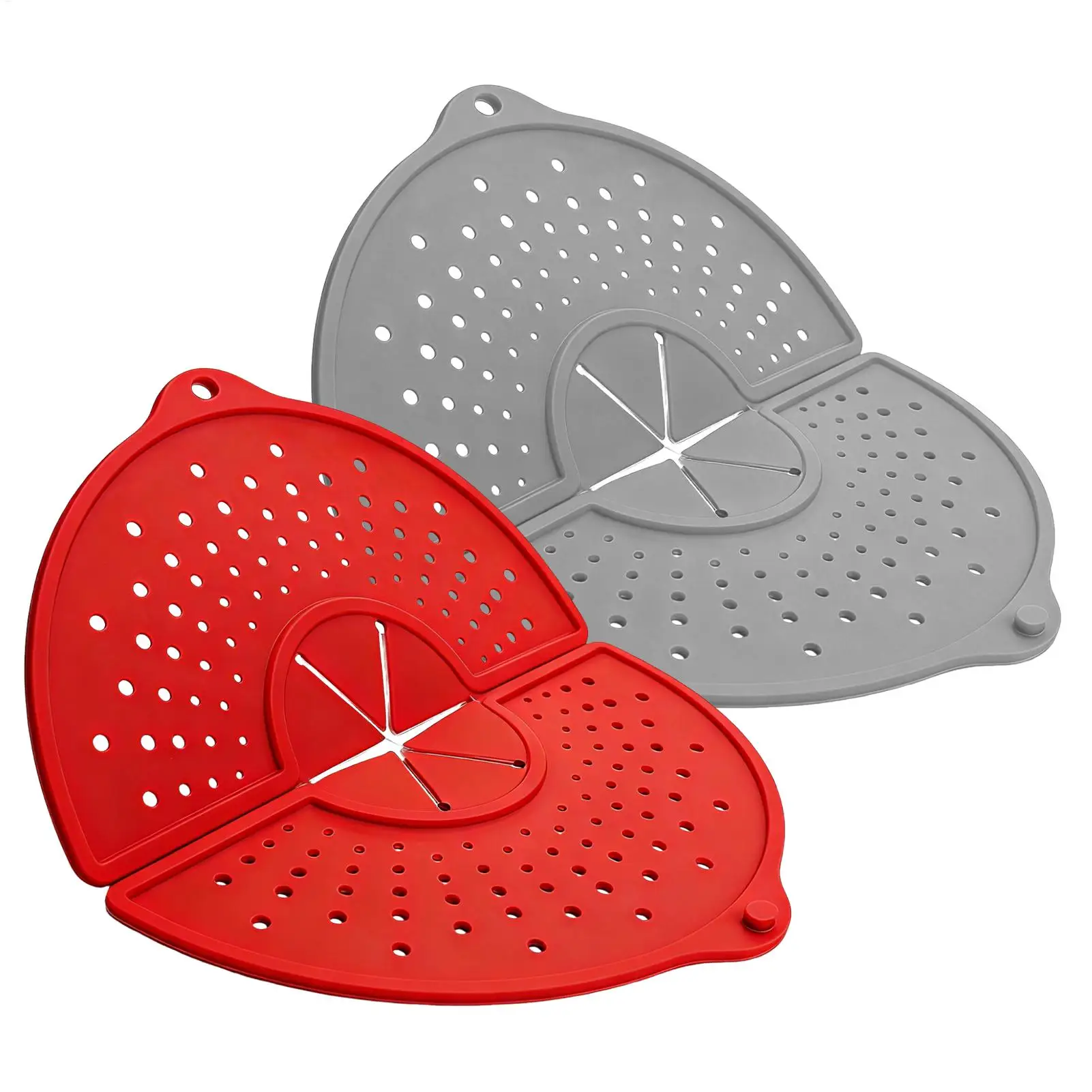 Silicone Splatter Guard Foldable Heat-Resistant Cover Rotatable Grease Shield for Frying Cooking Boiling Stewing Steaming, Home