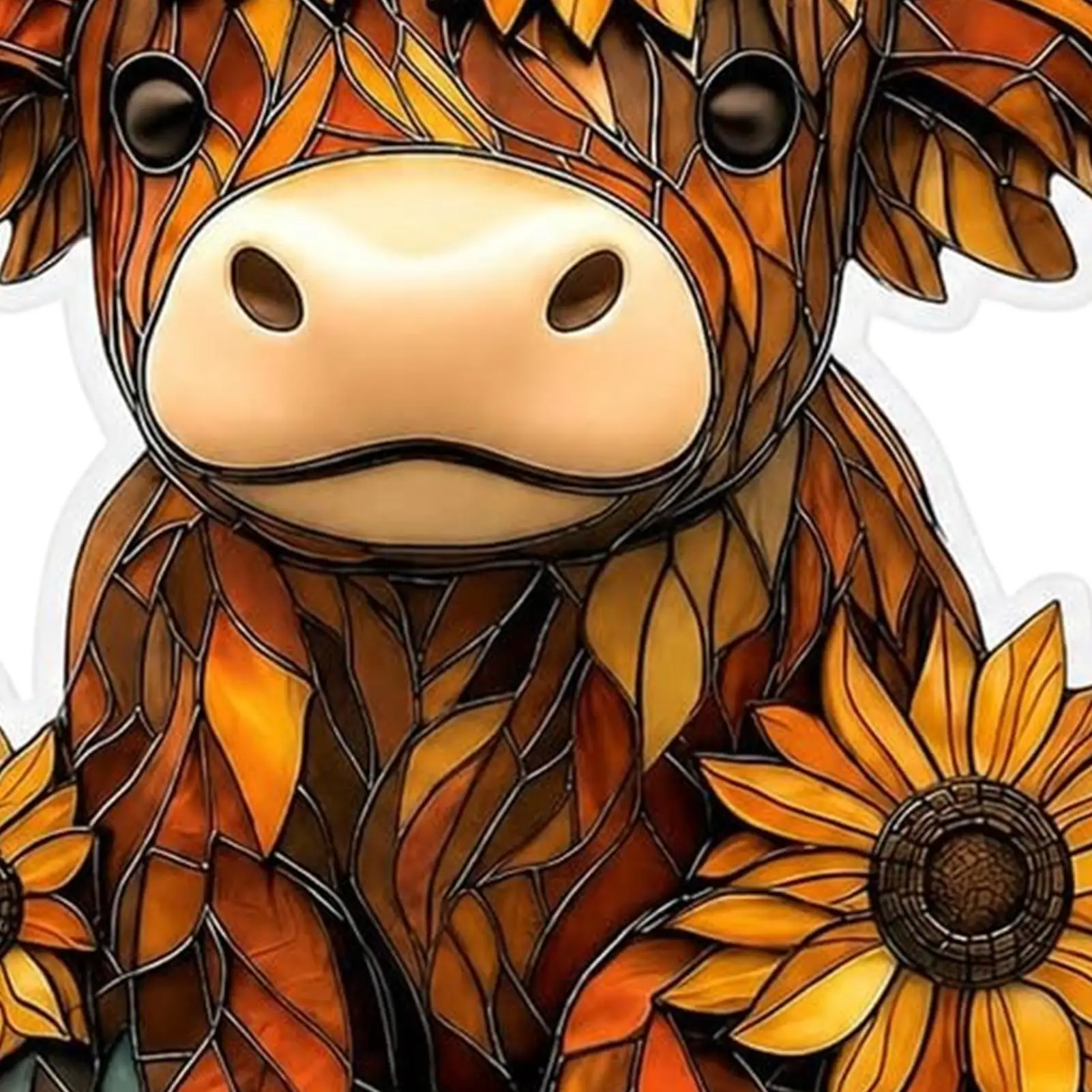 Cow Sun Catcher Acrylic Cow Garden Decoration With Chain Window Suncatcher For Outdoor Garden Yard Patio Porch Home Farmhouse