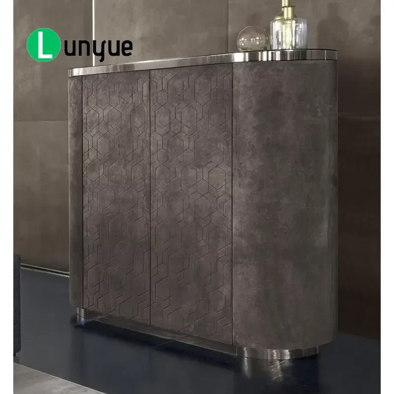 Luxury Faux Marble Top Console Table with Drawers White Gold Dining Cabinet Storage Furniture for Living Room Entryway
