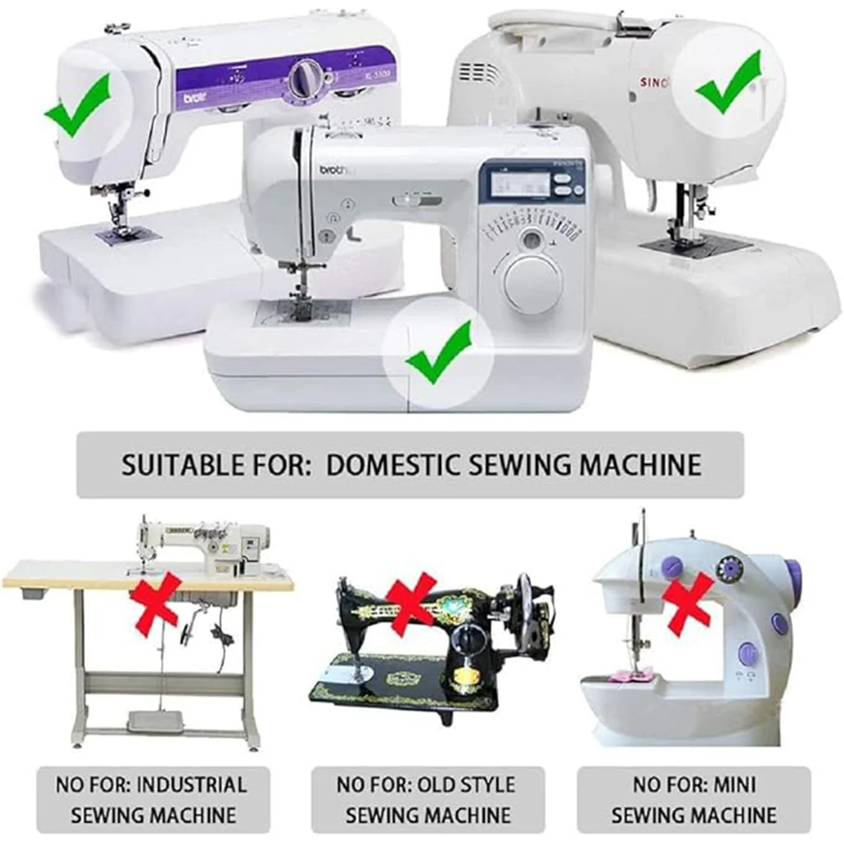 1set (10pcs) household sewing machine, foot press machine, rolling edge foot as sewing accessory