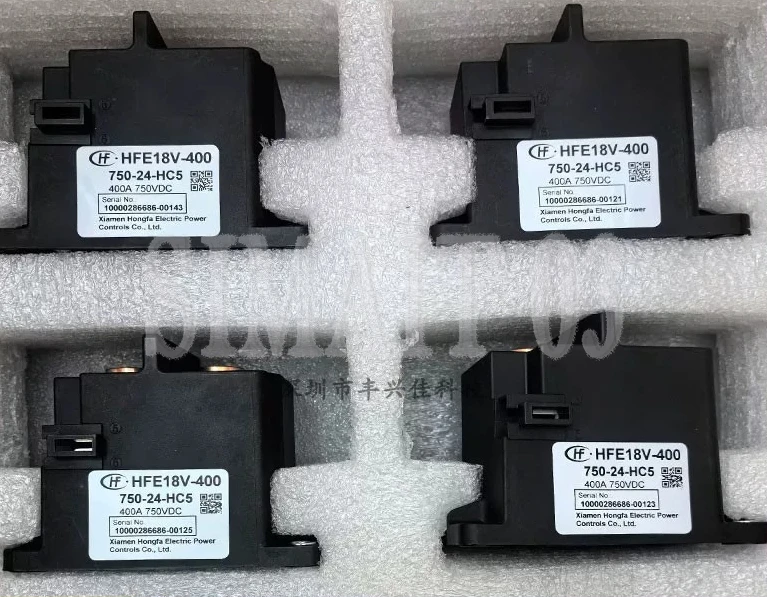 Hongfa HFE18V-300/400 DC Contactor, 750VDC 300A 400A High Voltage Relay HC5 HC6