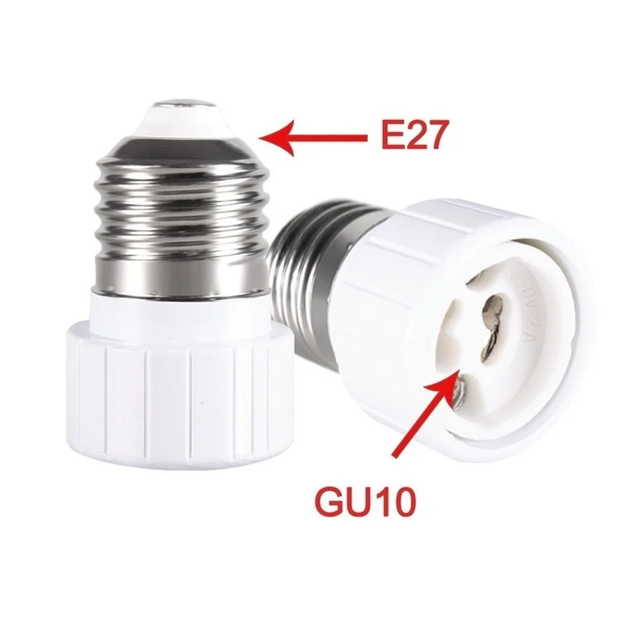 E27 To GU10 Lamp Holder Converter AC 85V-265V GU10 Light Bulb Lampholder LED Bulb Adapter Light Holder CFL Lamp Converter Holder