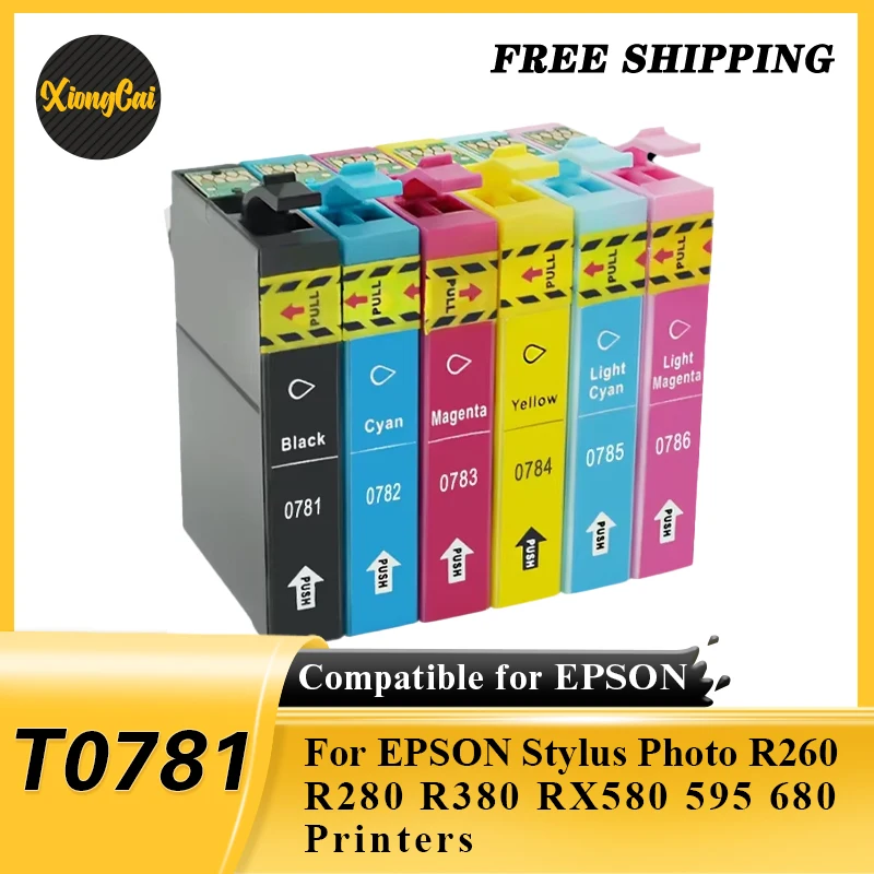Cartucho de tinta compatível para impressoras EPSON Stylus Photo R260 R280 R380 RX580 595 680