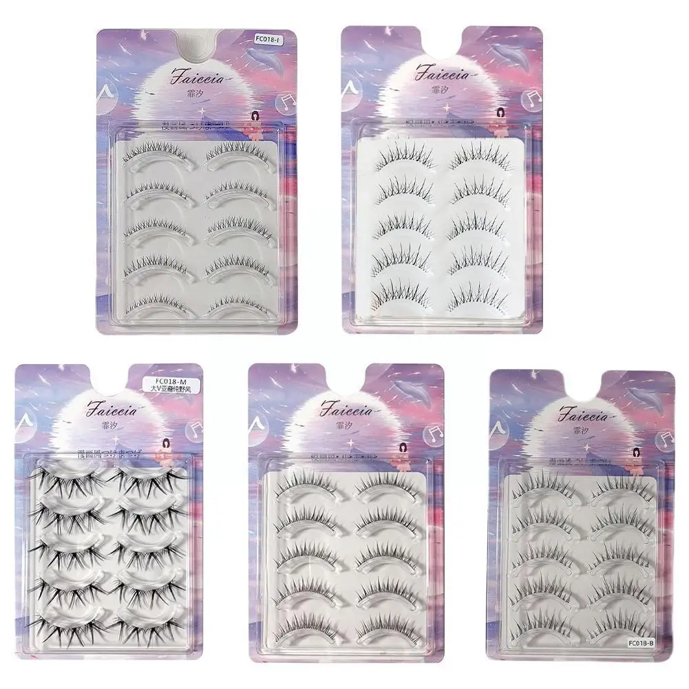 5pairs Thick False Eyelashes Thai False Eyelashes European Eyelashes Eyelashes Handmade Strips False Full And Fake American J3J2