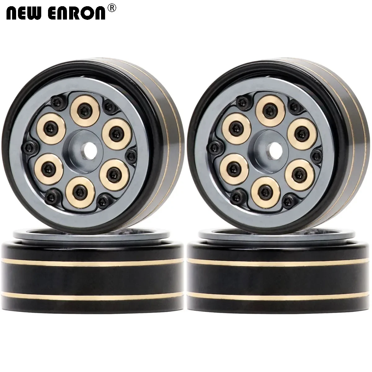 NEW ENRON Brass Block Adjustable Weight Beadlock Wheel Rim 1.0 inch for RC Car 1/18 1/24 Axial SCX24 TRAXXAS TRX4M FMS FCX24