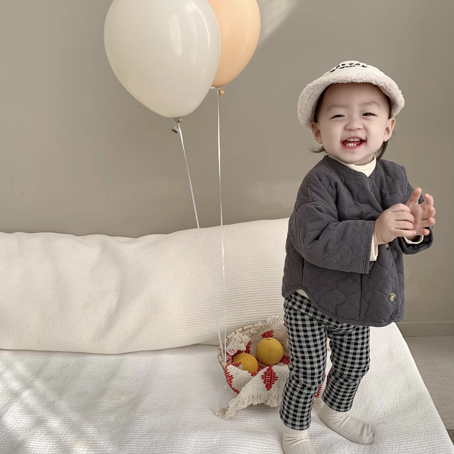2024 Winter New Baby Long Sleeve Coat Thick Warm Children Padded Jacket Cotton Infant Fleece Coat Boy Girl Windproof Jacket