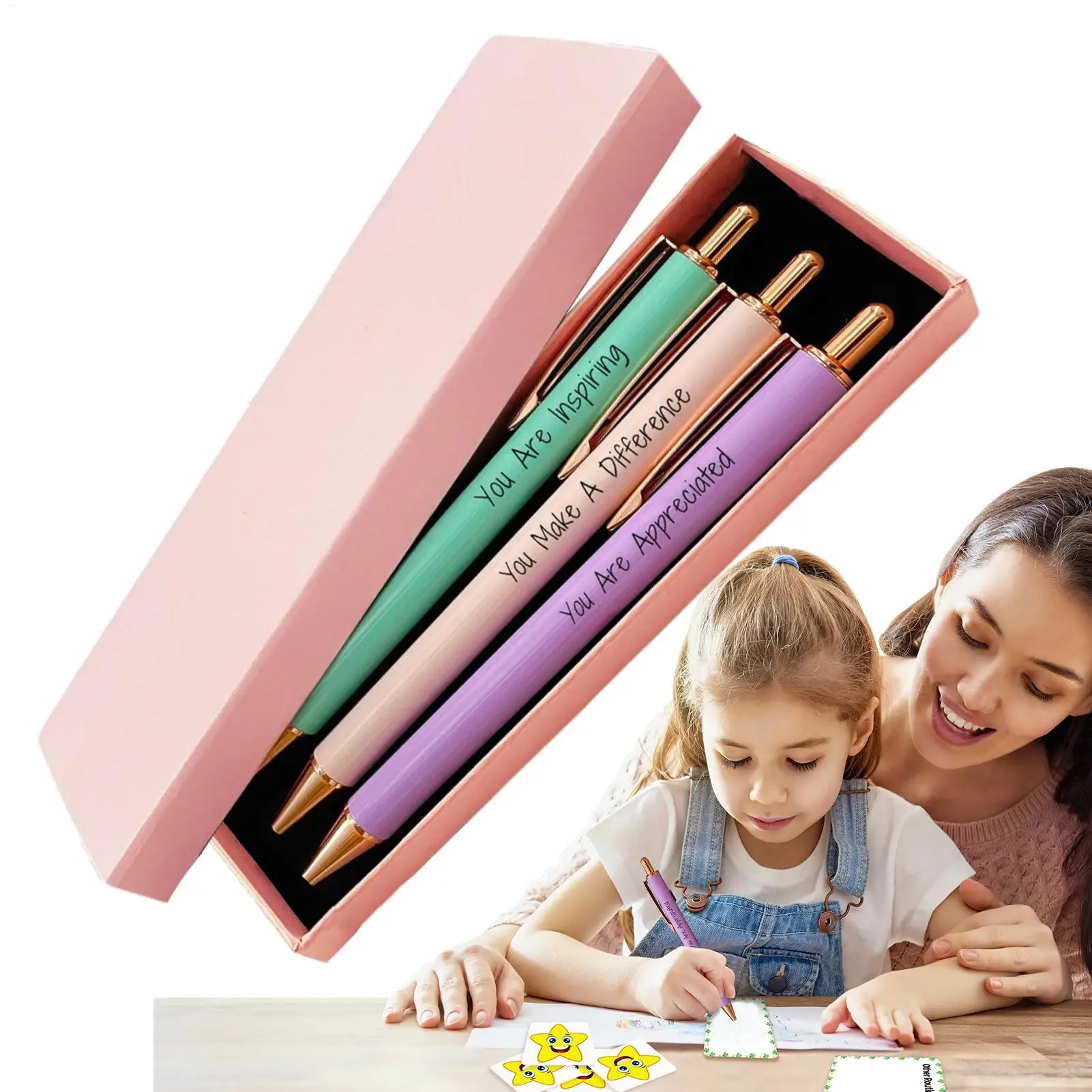 

Inspirational Pens 3 Pieces Smooth Motivational Novelty Writing Tool Women Writing Pens For Friends Offices Work Daily Coworkers