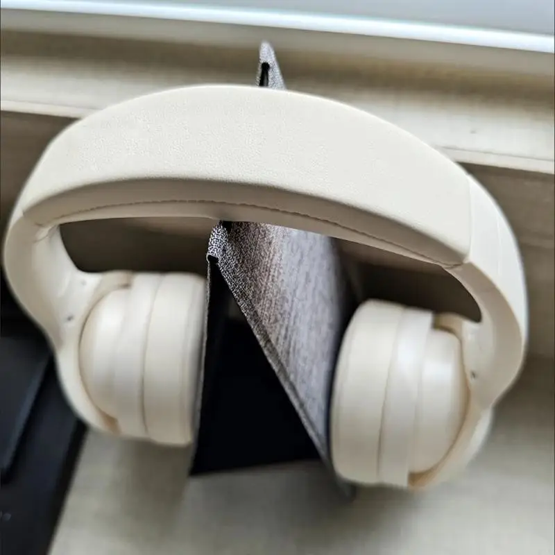Foldable Fabric Headphone Stand for Home and Office Desktop Use Offering Gentle Protections Stable Support and Portable Design