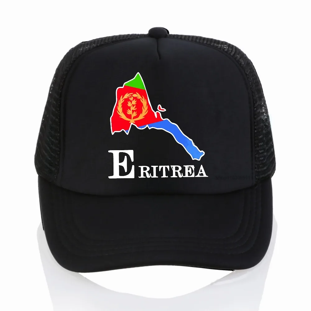 Зеленая бейсболка с графическим принтом флага Эритреи, летние сетчатые дышащие шапки для занятий спортом на открытом воздухе, регулируемые для мужчин