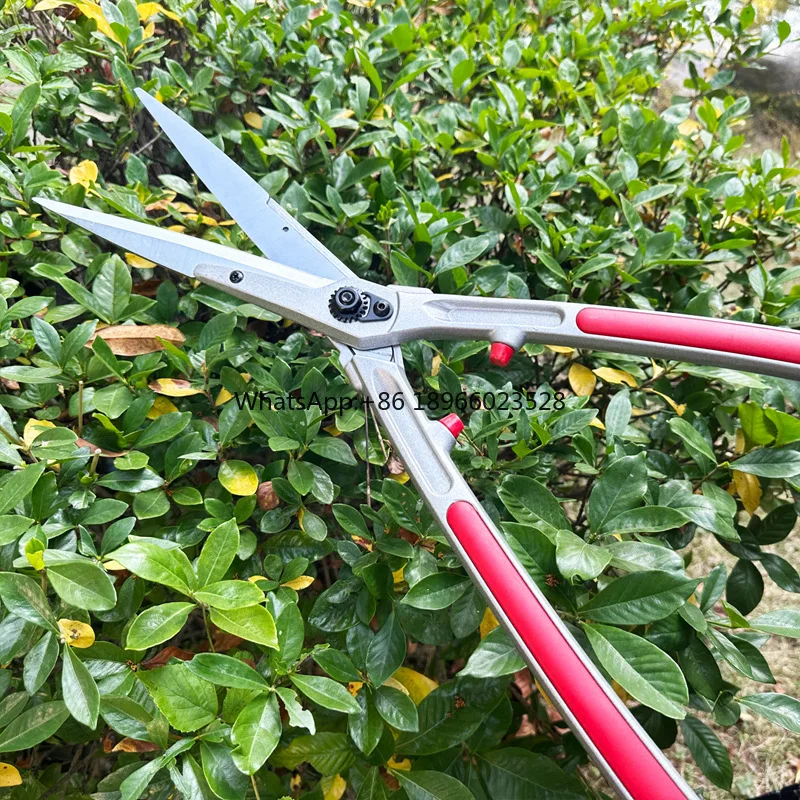 Extended red rubber aluminum hedge clippers lawn clippers gardening tools