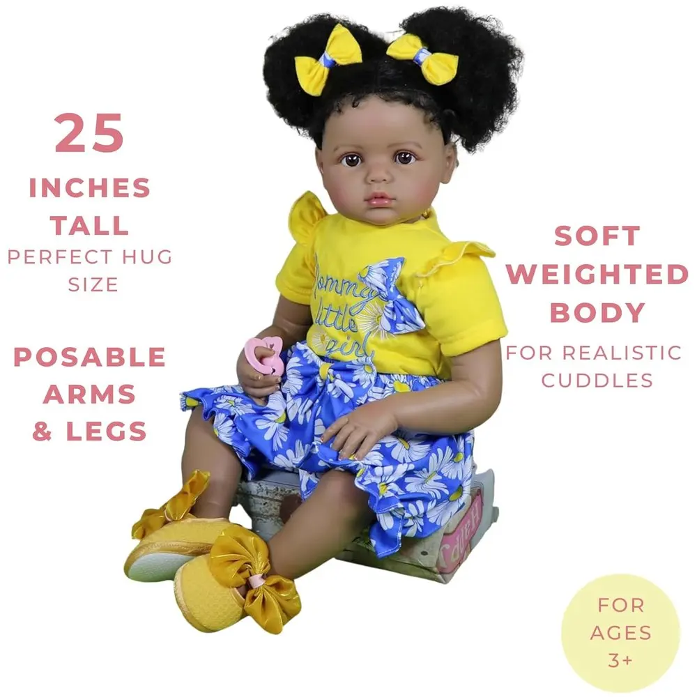 

Кукла-малыш Sweet Sunshine Daisy Reborn – 25-дюймовая реалистичная кукла из цельного винила