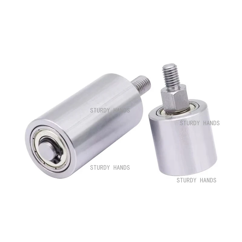 1pc Unilateral tooth guide wheel Double bearing driven Roller passive wheel track wheels Non powered roller press wheel