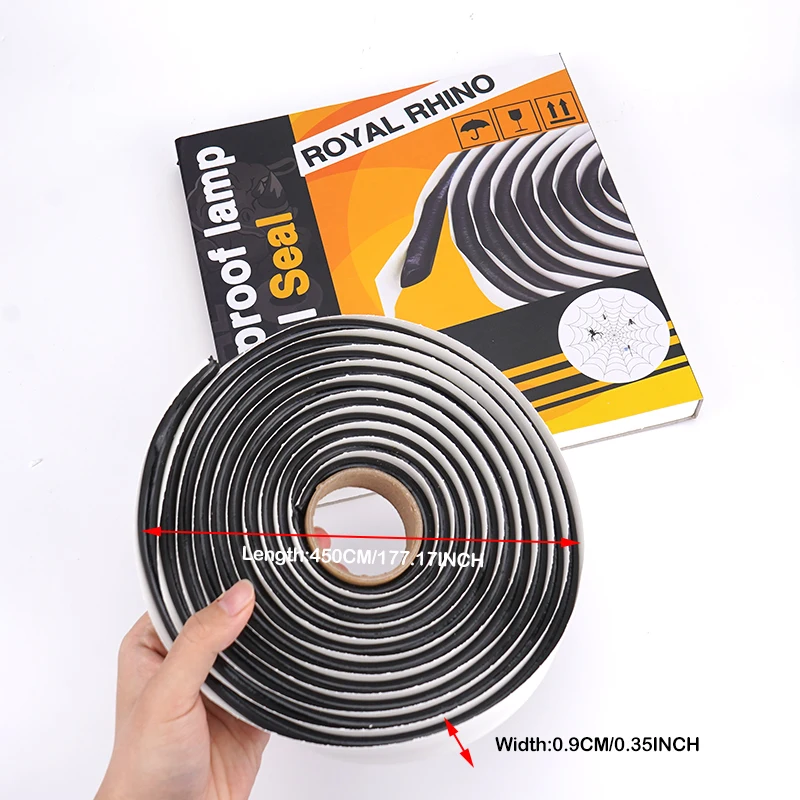4.5Mx9mm Butyl Sealant Snake Tape Waterproof Car Headlight Butyl Rubber Seal Strip For Car Headlight/Horn/Door/Windshield Seal