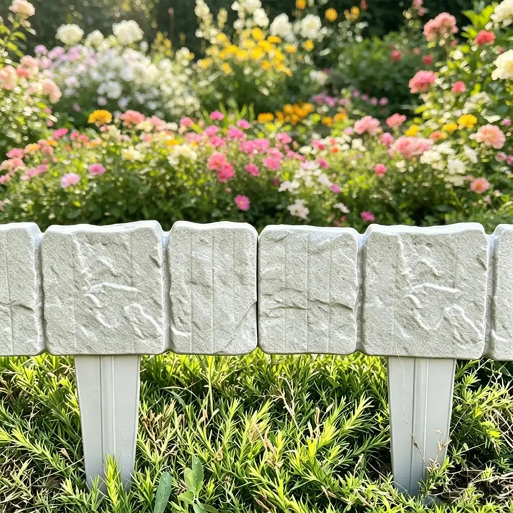 Plastic Garden Fence No Dig Garden Edging Panels Landscaping Border Panels Retaining Fence for Flower Beds Lawns Paths