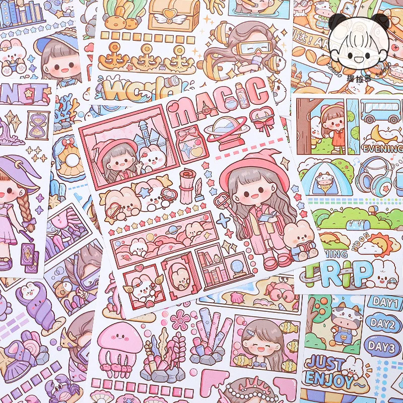 Telado Sticker Set Fantasia Viagem Aventura Manuais Adesivos Decoração Cortar Adesivos