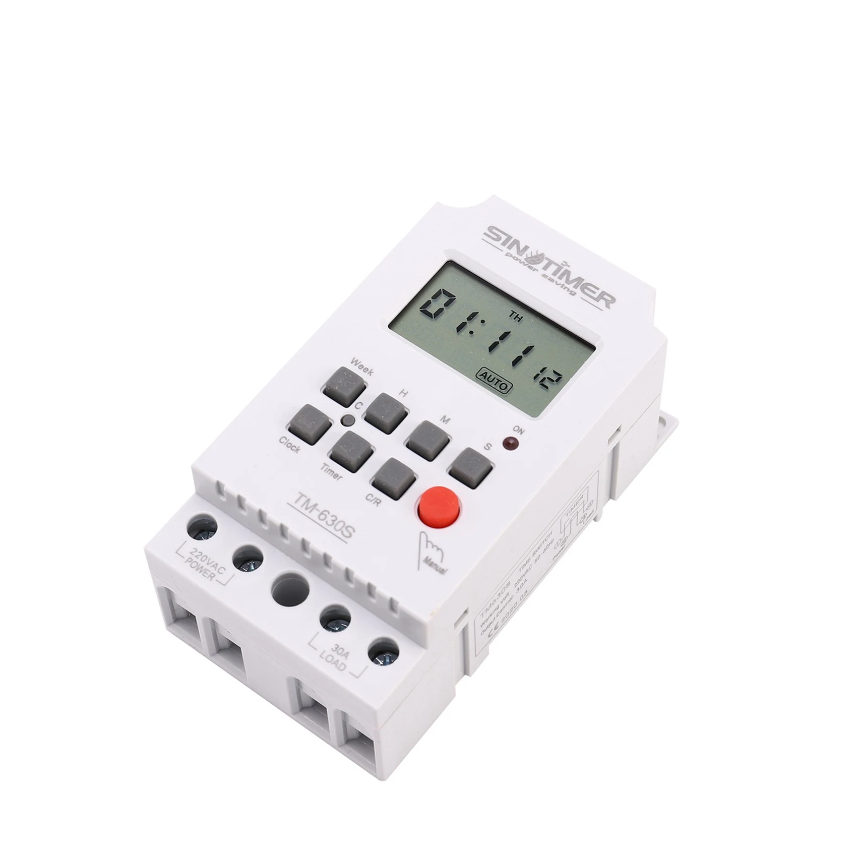Sinotimer 3X Tm630s-2 220 فولت ثانية التحكم الموقت التبديل شاشة كبيرة شاشة ديجيتال الساخن دبوس الجهد الناتج الوقت المراقب المالي