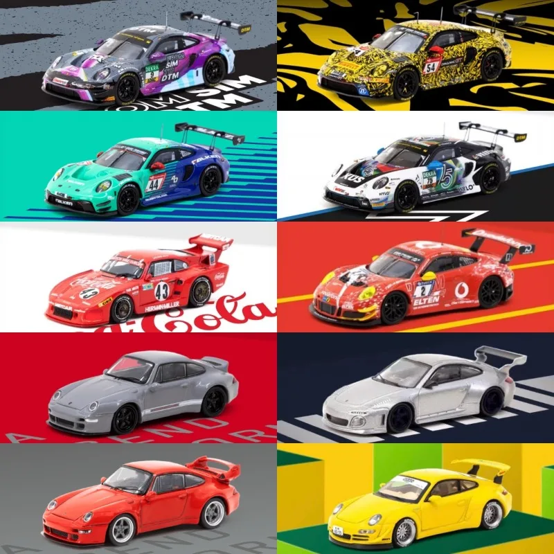 

TW 1:64 GT3 911 997 944, имитационная модель автомобиля из сплава, подарочная игрушка для детей, коллекционный декоративный предмет для взрослых.