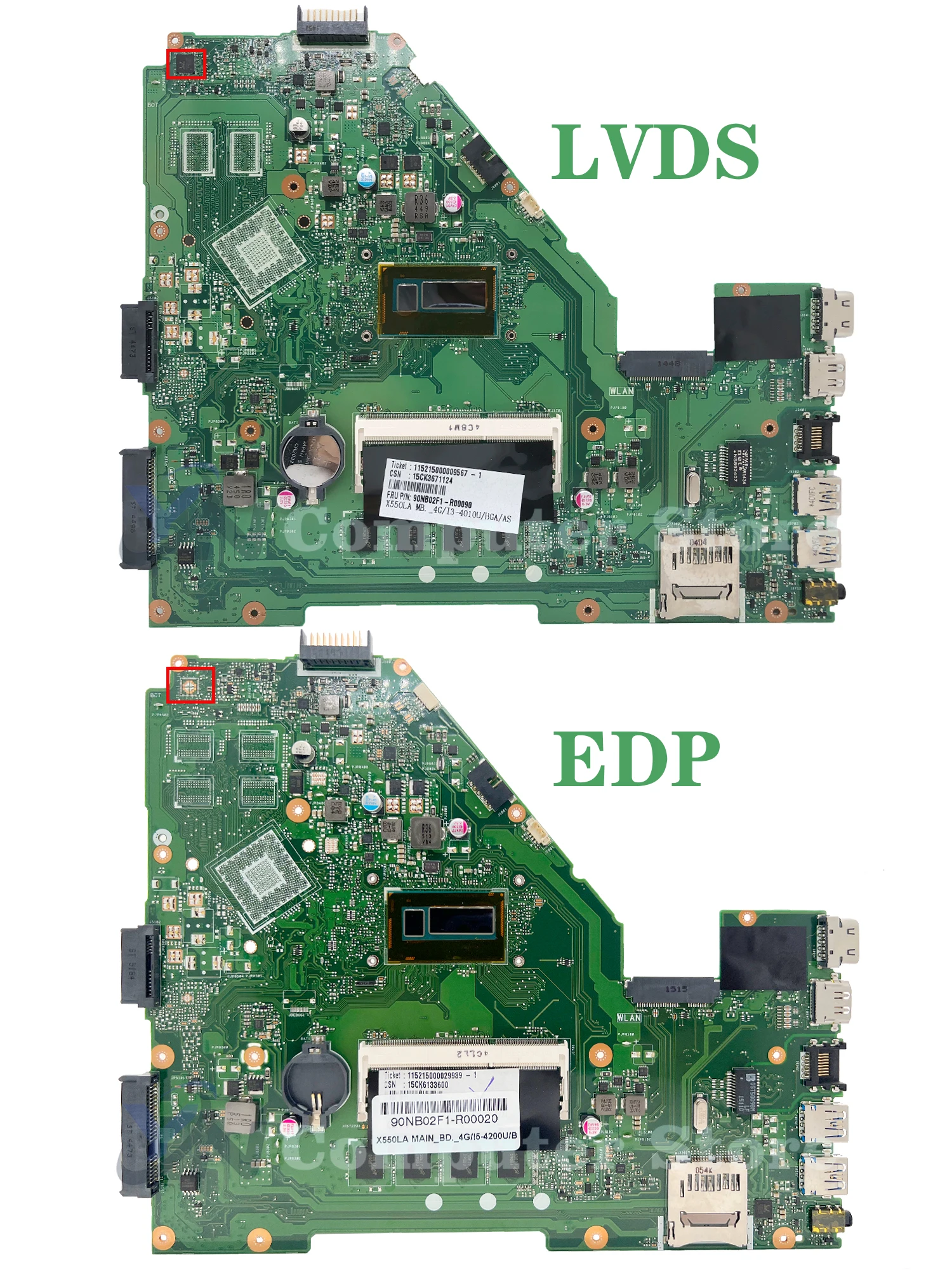 Материнская плата для ноутбука X550LD Материнская плата ASUS X550 X550LA X550LC X550LN E550L Pro550L A550L F550L P550L K550L Y582LD I3 I5 I7 4th