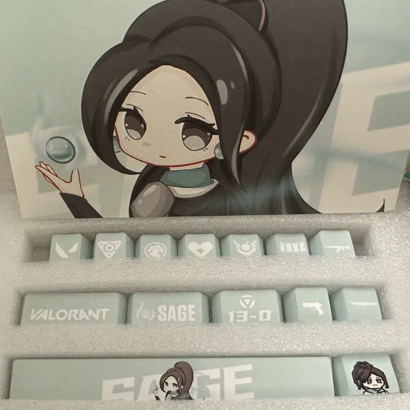 

VALORANT SAGE keycaps PBT material PBT material five sided thermal sublimation