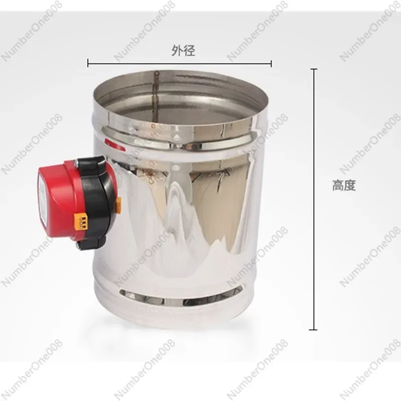 HVAC stainless steel air damper valve electric air duct motorized valve 4 inch ventilation pipe check valve 100mm 220V 24V 12V