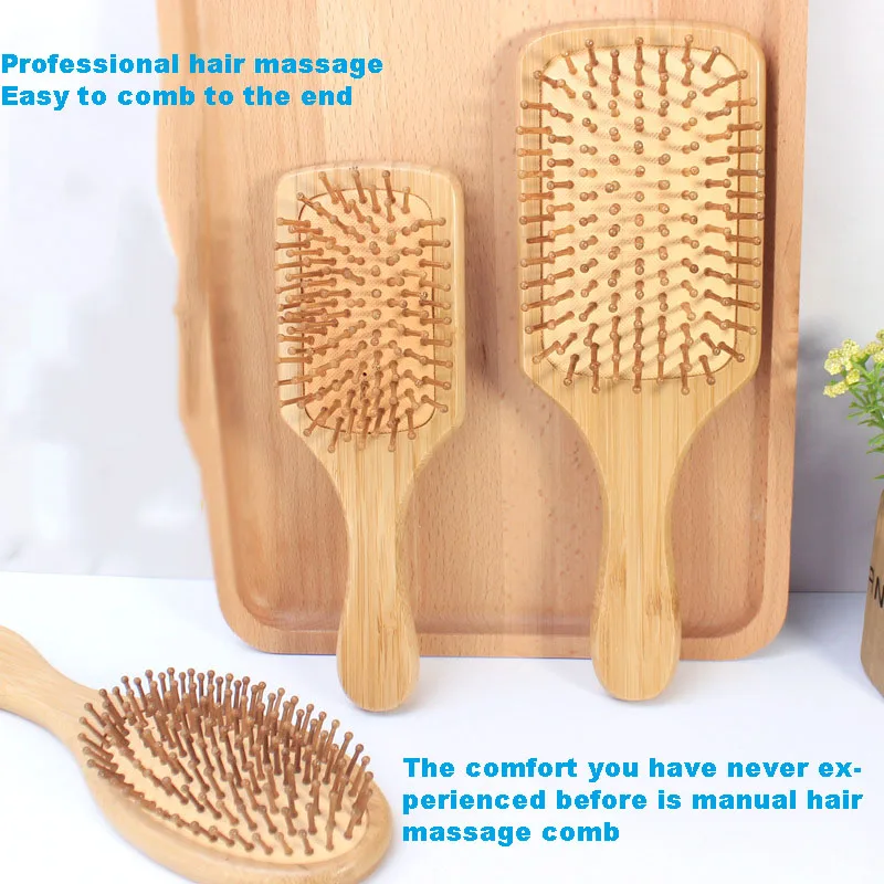 

Натуральная бамбуковая расческа, кожа головы, разглаживающая расческа для волос