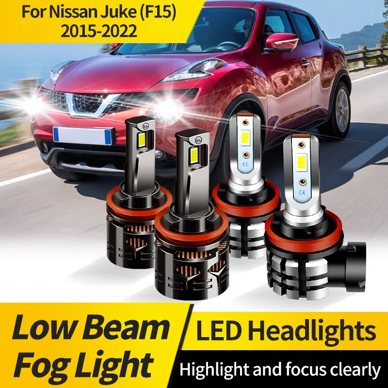 

2PCS For Nissan Juke (F15) 2015-2022 H11 LED Headlight Bulb Super Bright CSP H11 Low Beam Light 6000K White Driving Headlamp