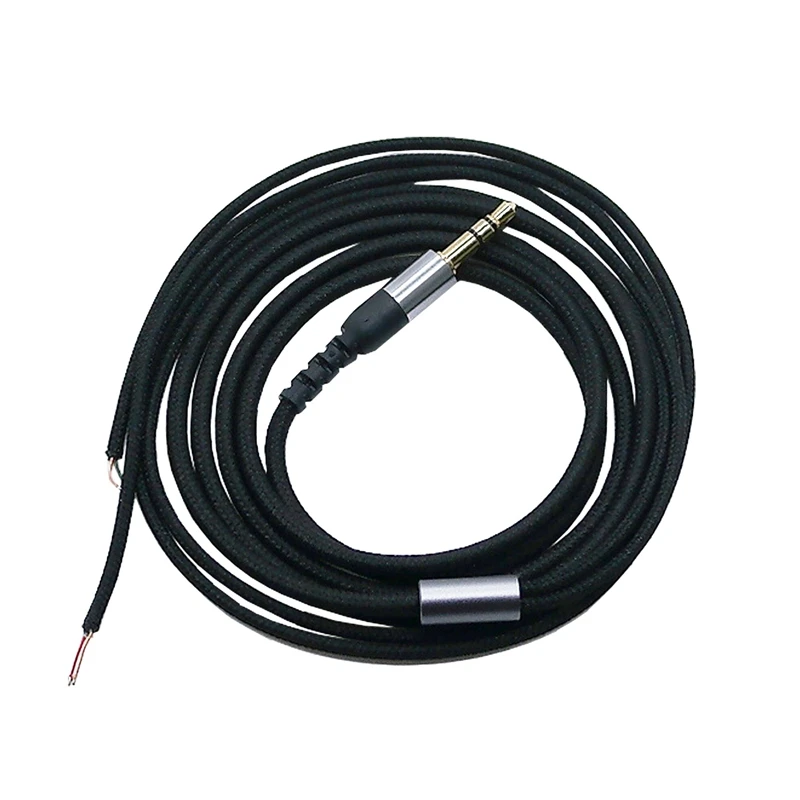 3,5mm Buchse Kopfhörer Reparatur kabel DIY Headset Ersatz draht schwarz Nylon Stoff Geflecht Kabel