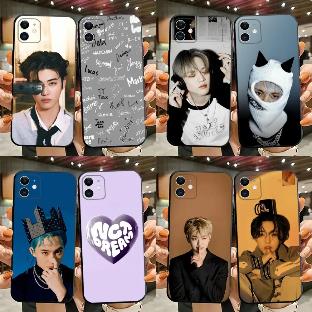 Kpop N-Nct D-Dream Phone Case For iPhone 15,14,13,12,11,Plus,Pro Max,XS,X,XR,SE,Mini,8,7 Soft Silicone Black Cover