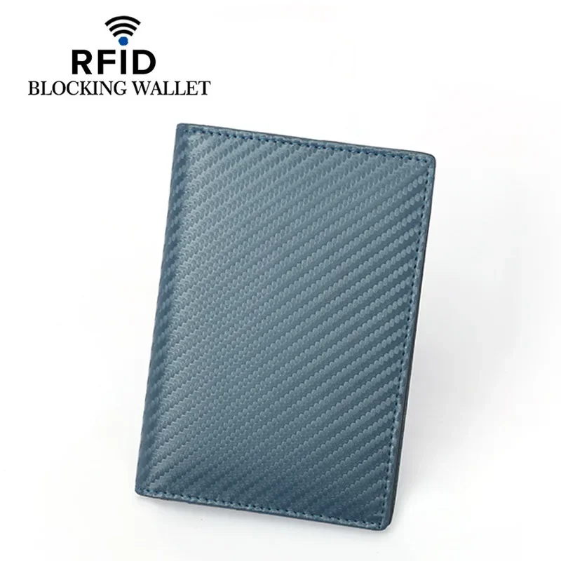 Top Layer Cow Leather RFID Passport Wallet Business Sle Men New Style Travel Documents with Card Slot Wallet Protective Cover