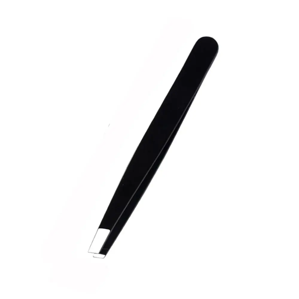 

Stainless Eyebrow Tweezers Set Anti-fingerprints Tilted Slanted Eye Brow Clips Flat Colorful Fine Hairs Puller Makeup Tool