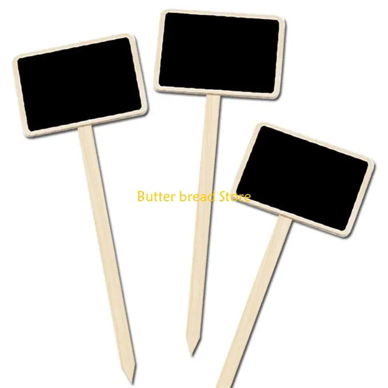 W89C 10 pezzi Segno pianta in legno Etichetta Gardening Etichetta Garden Stakes Segno giardinaggio Pianta per del fiore