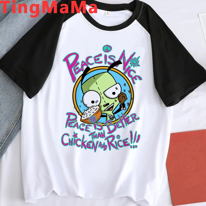 Invader Zim top men comic harajuku graphic tshirt man Japanese anime graphic clothing