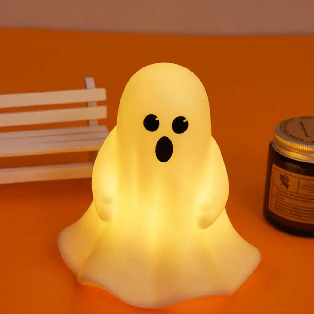 Gruselige Wohnkultur Halloween Herzstück gruselige Geister Statue führte Nacht lampe für Halloween Dekor weiches Glühen flimmer frei