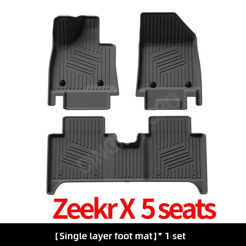 For Geely ZEEKR X 2023-2024 Car Floor Mats Cargo Liner Trunk Pad TPE Seat Back Cushion 3D Left-hand Drive Internal Accessories