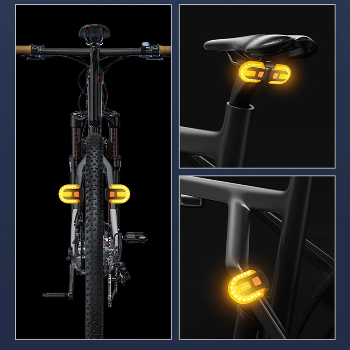 LED Fiets Afstandsbediening Richtingaanwijzer Achterlicht Waterdichte Fietswaarschuwingslamp voor Outdoor Fietsaccessoires