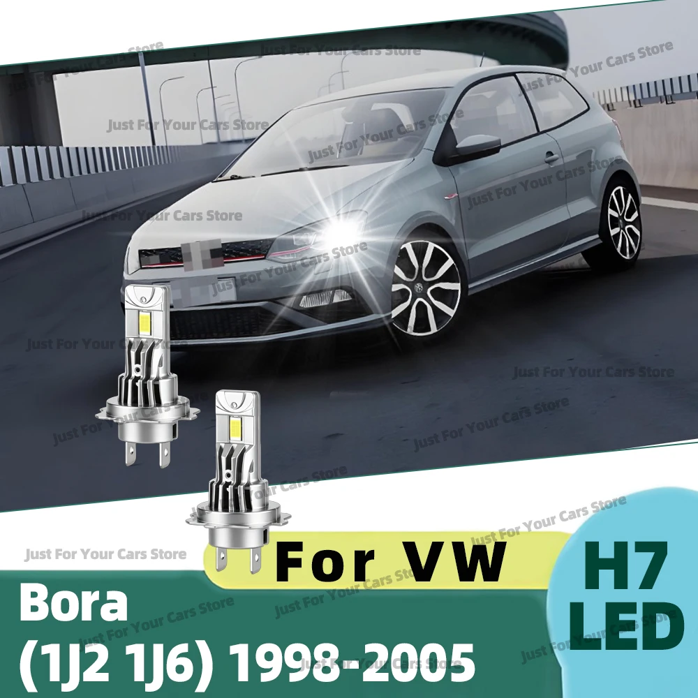 

2x 6000K LED H7 Car Headlamps 12V For VW Bora 1 (1J2 1J6) 1998 1999 2000 2001 2002 2003 2004 2005 Front Headlights Bulbs 30000LM