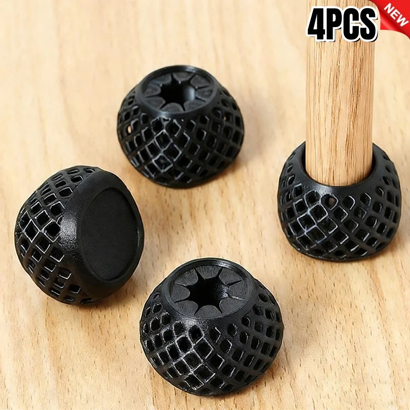 4PCS Self-locking Furniture Leg Protector,Table Chair Leg Protective Covers,Anti-Scratch Felt Pads for Floor,Tile,Laminate,Vinyl