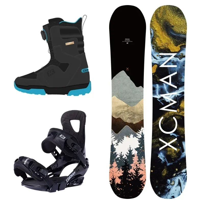 Camber Carbon Fiber Wood Core Snowboard With Bindings and Snow Shoes