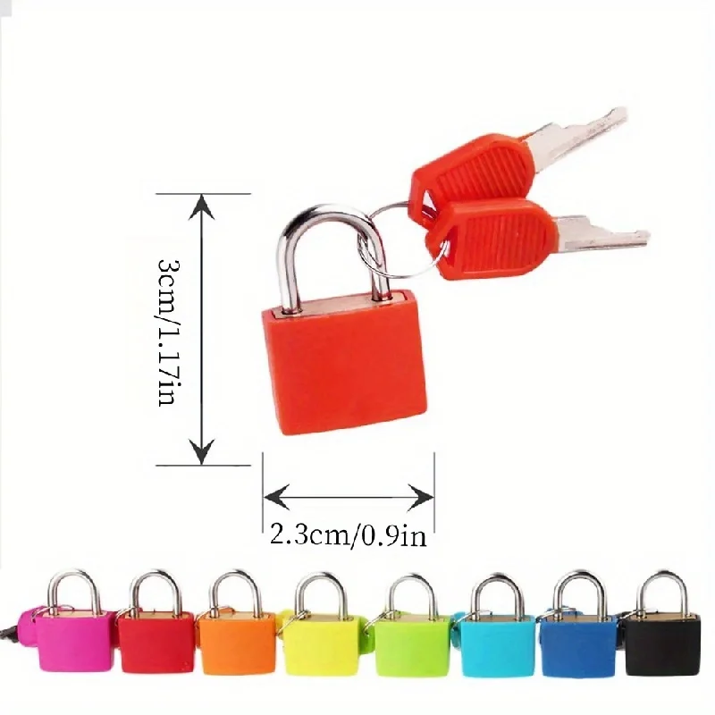 1 Strong Lock: acero duradero, tamaño compacto, apto para maletas y diarios, viene con 2 llaves, sin necesidad de fuente de alimentación