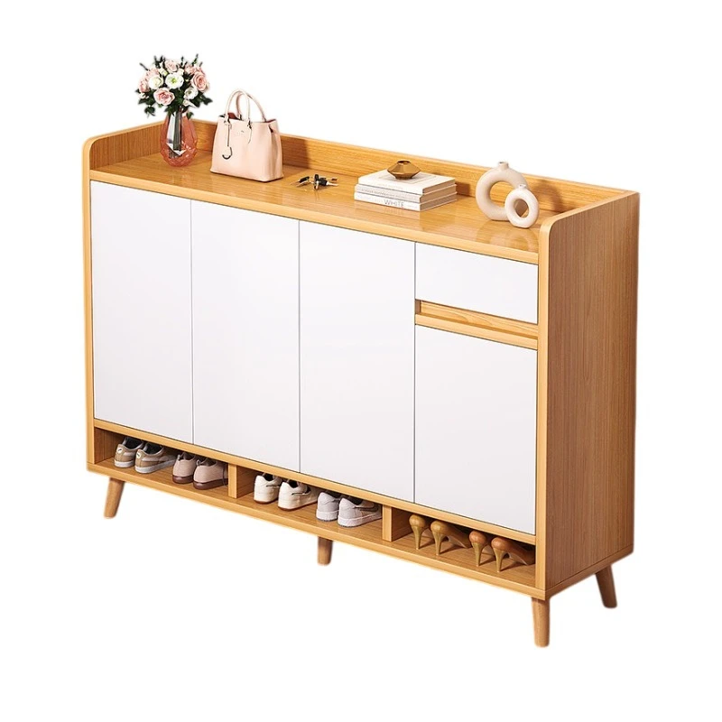 

Solid wood core shoe cabinet indoor entrance at the of home