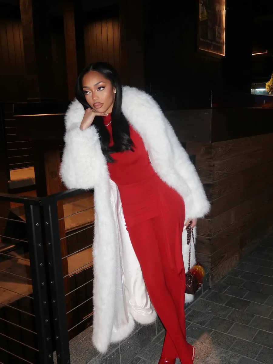 Winter Luxury Long Faux Fur Jacket Coat Women Thick Warm Soft Overcoat Coat Female Oversized High Quality Fluffy Fur Jackets