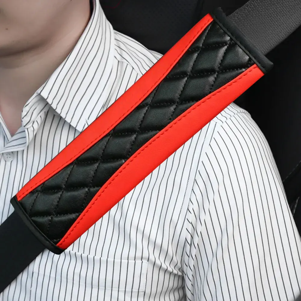 1Pc Car Three-dimensional Embroidered Faux Sheepskin Car Supplies Seat Belt Comfortable Anti-tightening Safety Belt Accessories