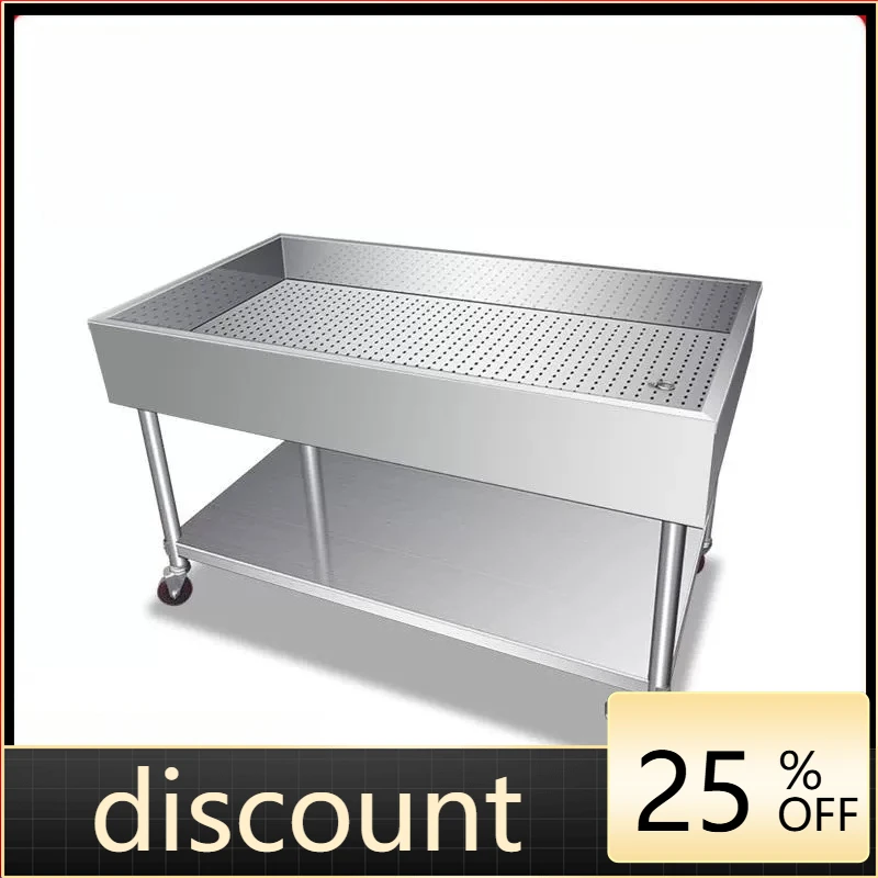 

LH Display Cabinet Sales Desk Thermal Insulation Cooked Food Braised Vegetables Stainless Steel Duck Cargo Drain