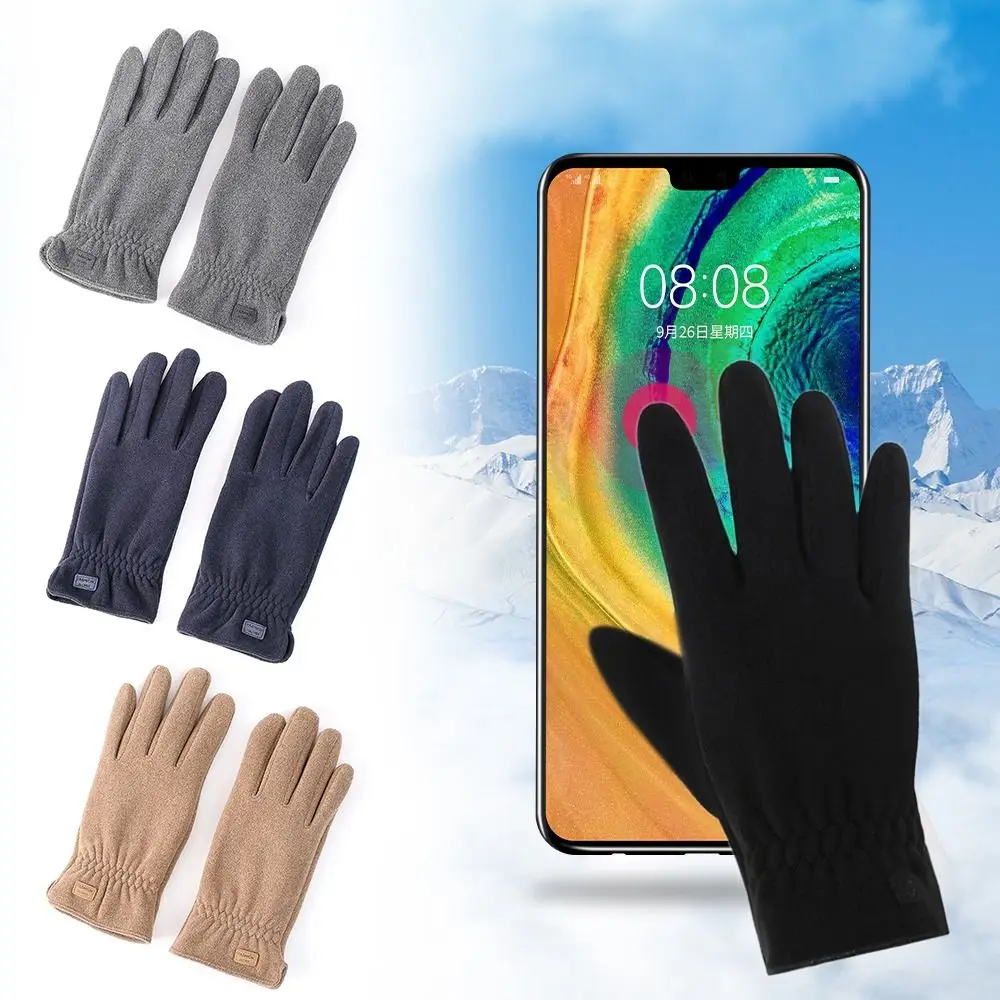 Cold Proof Autumn Winter Gloves Windproof Thermal Thick Snow Gloves Full Finger Gloves Thickened Warm Mitten Outdoor Cycling