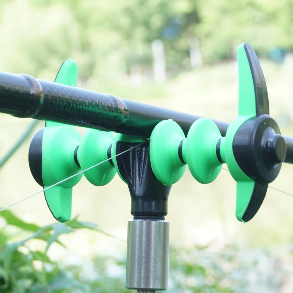 Hirisi 5 Holes Carp Fishing Rod Rest Head Butt Rod Holder Fishing Gripper for Fishing Buzz Bar Fishing Accessories AC206