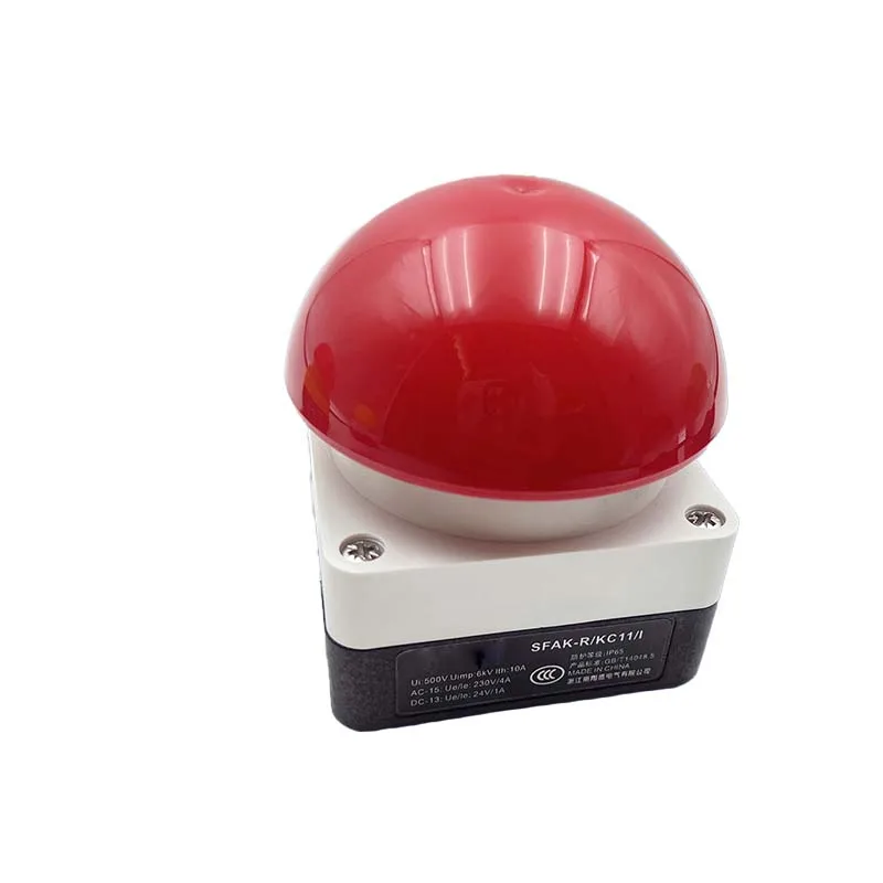 Hand-pushed switch with spherical mushroom-shaped stop button for emergency operation FAK SFAK-R/V/KC11/IY R/S/G/Y